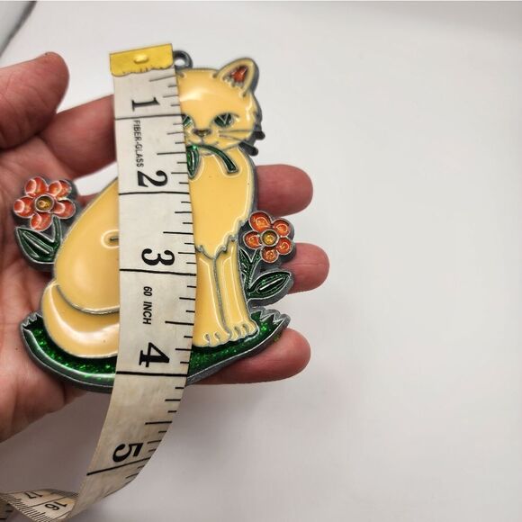 Vintage Suncatcher Cat With Flowers - Picture 4 of 4